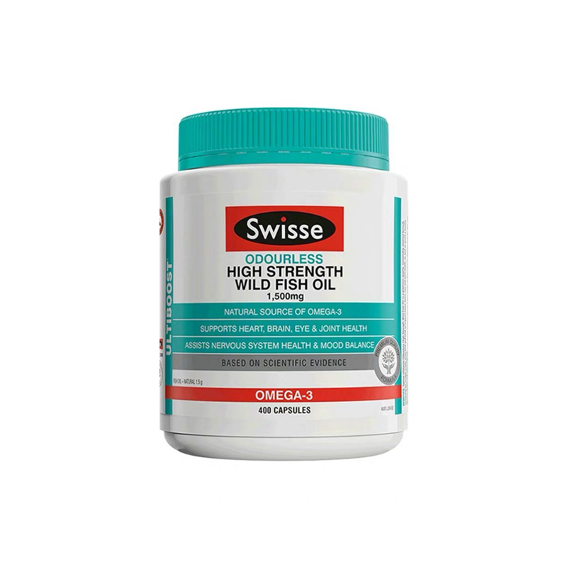 Swisse（1500mg）无腥强力野生深海鱼油400粒